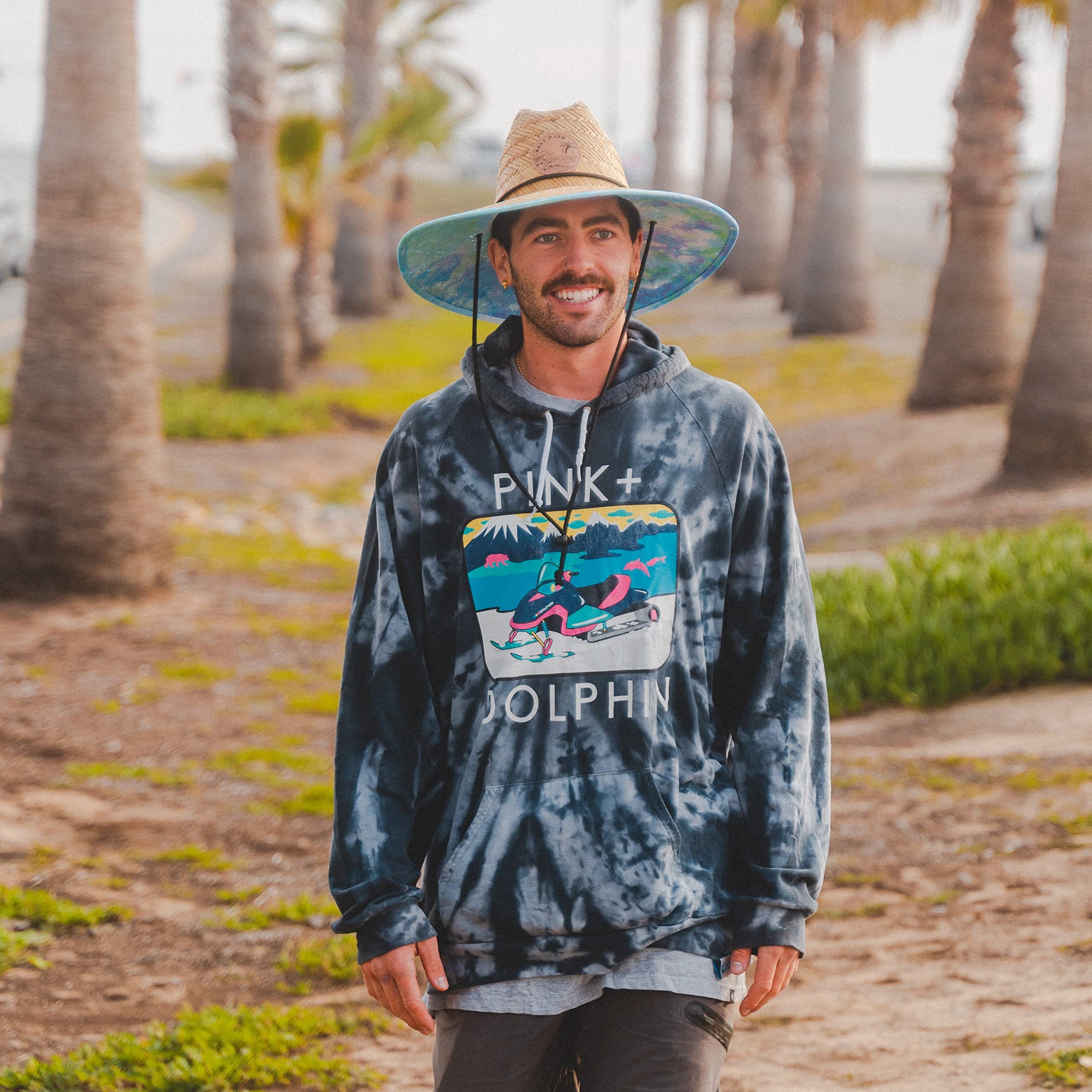 Pink dolphin sales tie dye hoodie