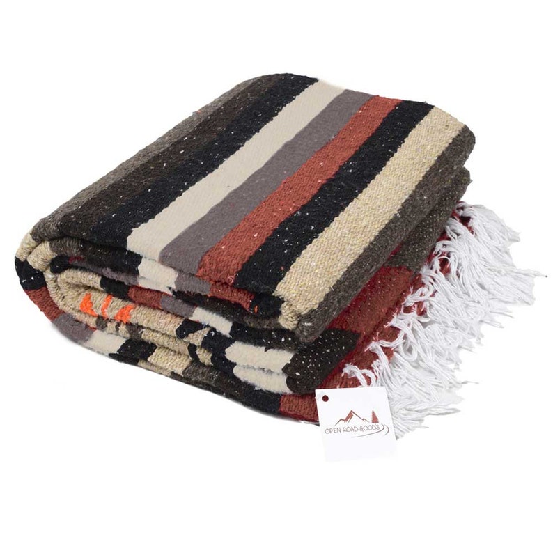 Mexican Diamond Blanket Tan Thick XL Mexican Yoga Blanket Etsy