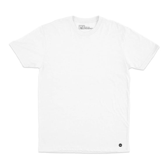 Mens Organic T Shirt White Fair Trade Certified Tee Shirt 100% Organic Cotton  Shirt GOTS Eco Friendly Crew Neck Plain White T-shirt 