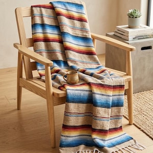 Serape Mexican Blanket Wool Saltillo - Etsy