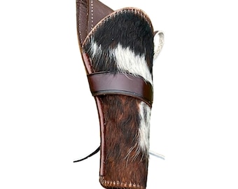 Funda de piel de vaca auténtica de estilo vaquero del Viejo Oeste / Se fija al cinturón / Funda de vaquero del Viejo Oeste / Hecha a mano / Colt Ruger Wesson