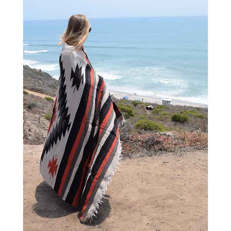 Mexican Diamond Blanket Tan Thick XL Mexican Yoga Blanket Etsy