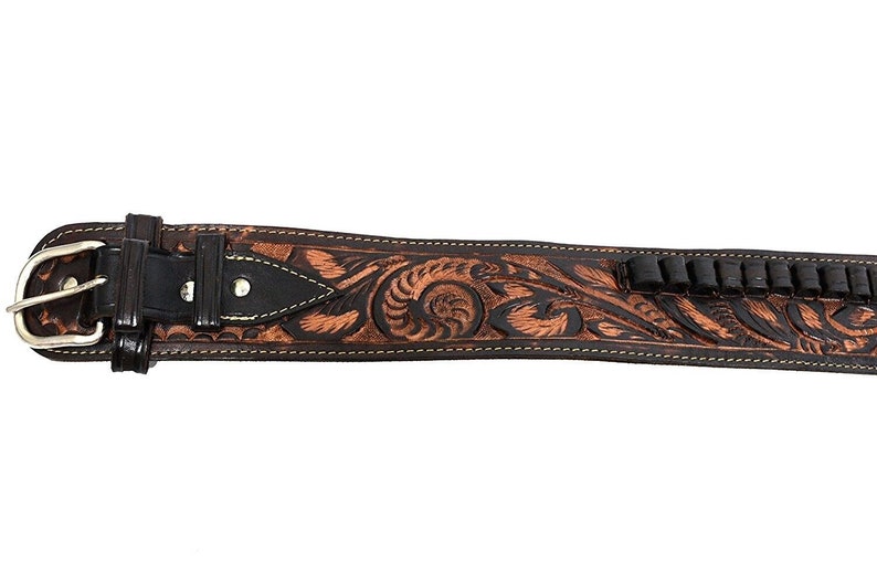 Western Leather Holster 22 Revolver Gun Belt Brown Etsy