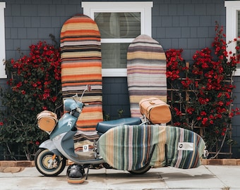 SUP Sock / Handmade Stand Up Paddle Board Bag / Paddle BoardBag: Green / Grey /Blue / Orange Multicolor Stripes / SUP Board Travel Bag
