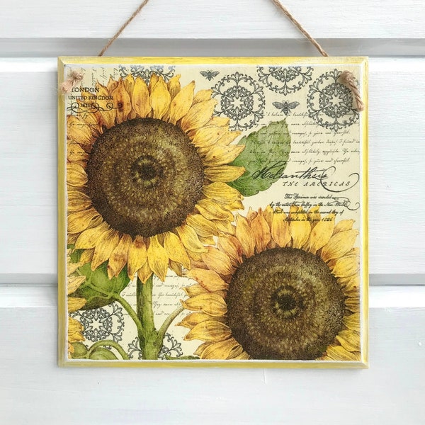 Sunflower Kitchen Sign Etsy