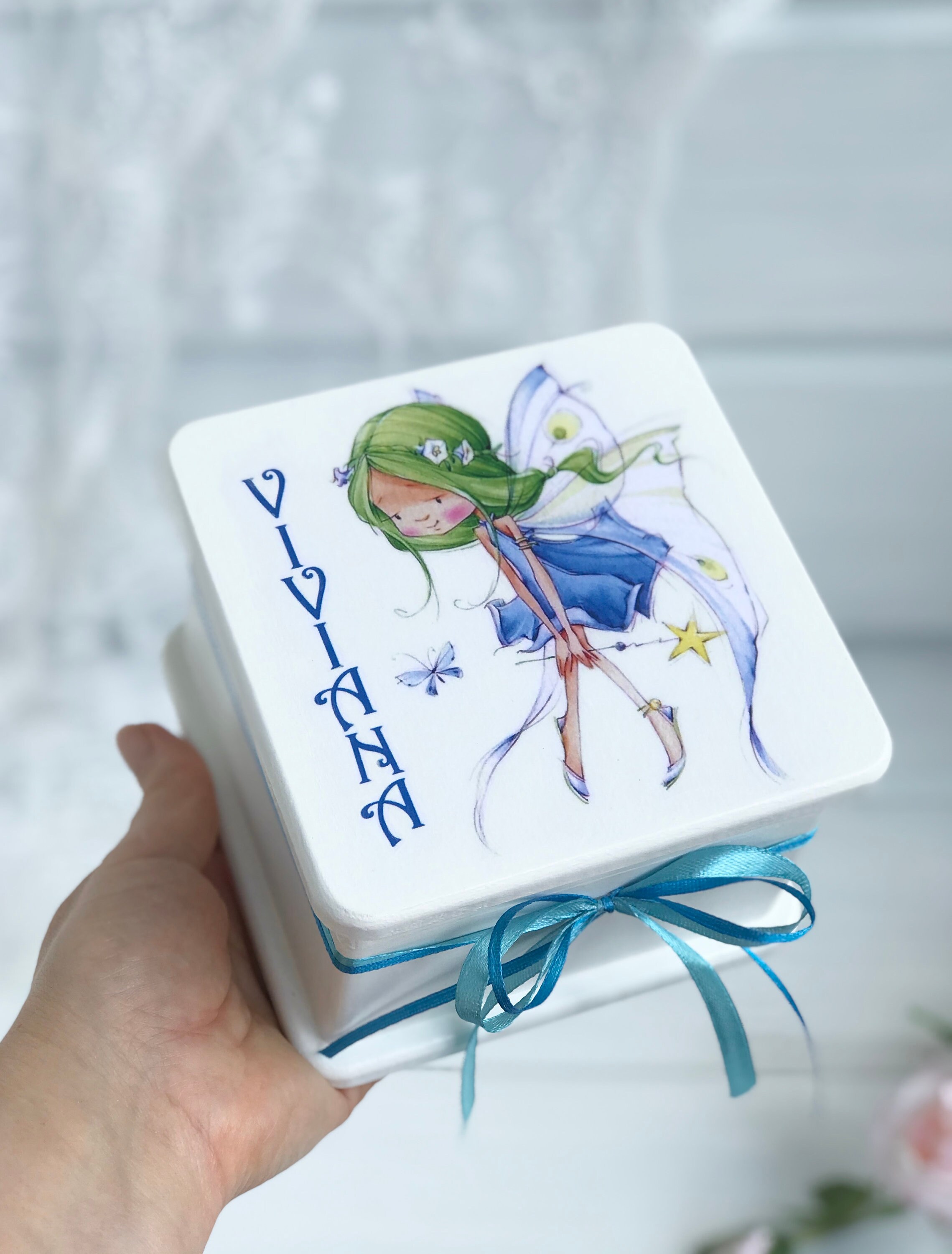 Personalized Girls Jewelry Box Kids Keepsake box Birthday Etsy