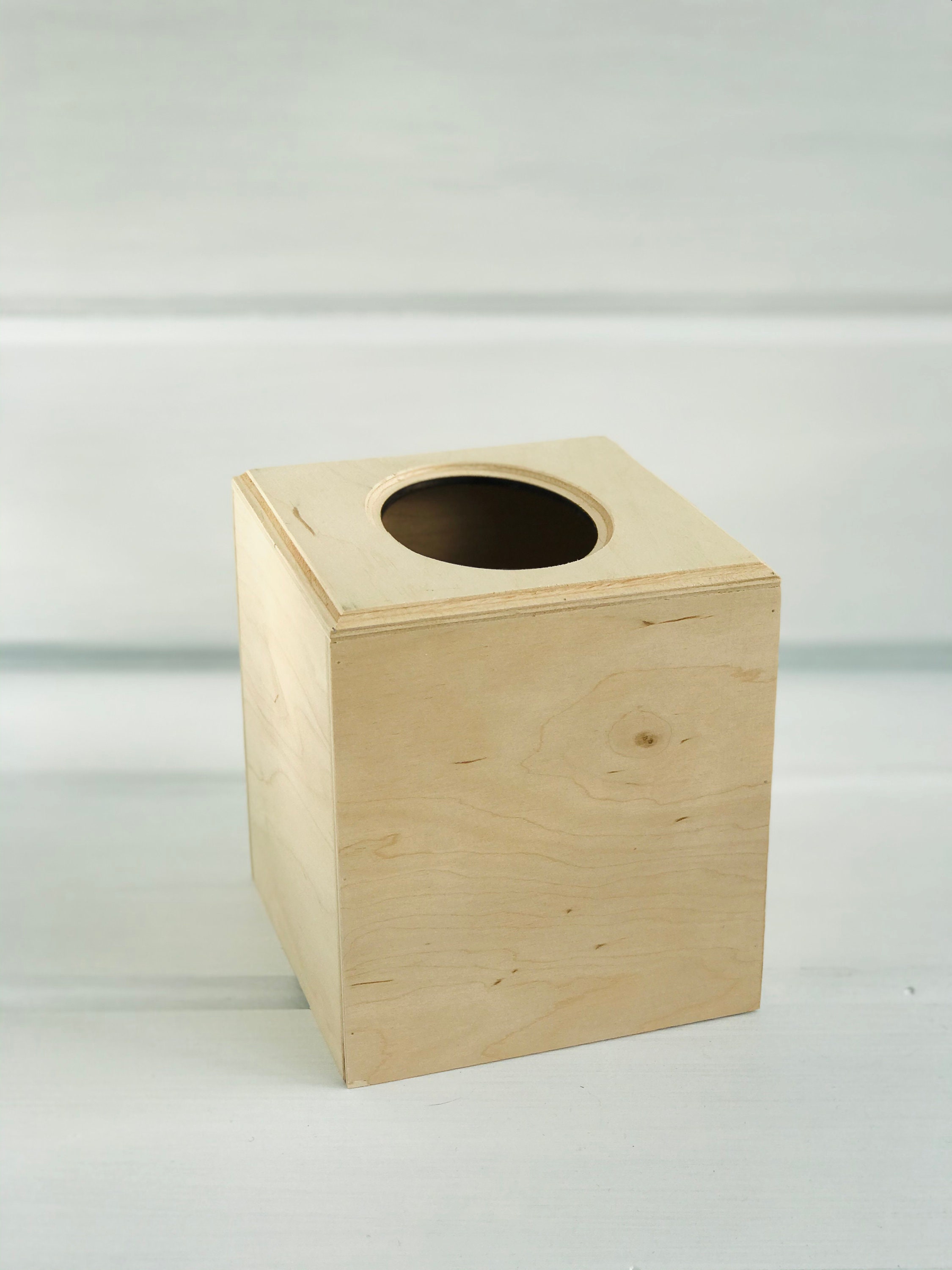 Unfinished Wooden Tissue Box Cover Rectangular Tissue Box Etsy UK