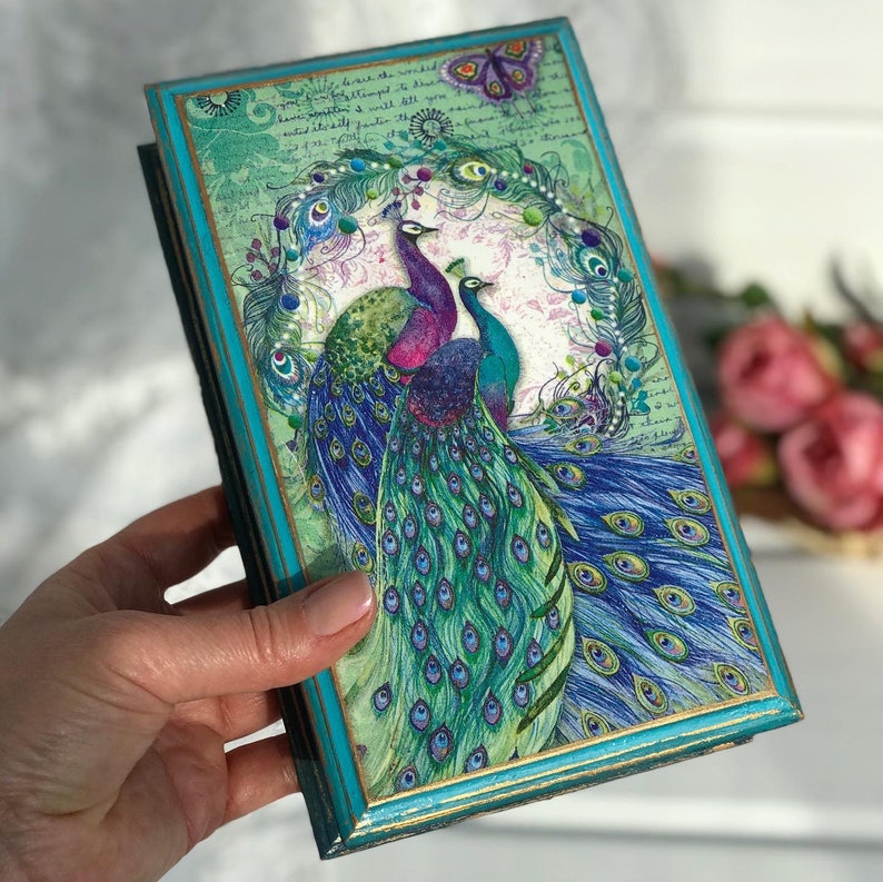 Peacock Jewelry Box Peacock Gifts Christmas Gift for Women Etsy
