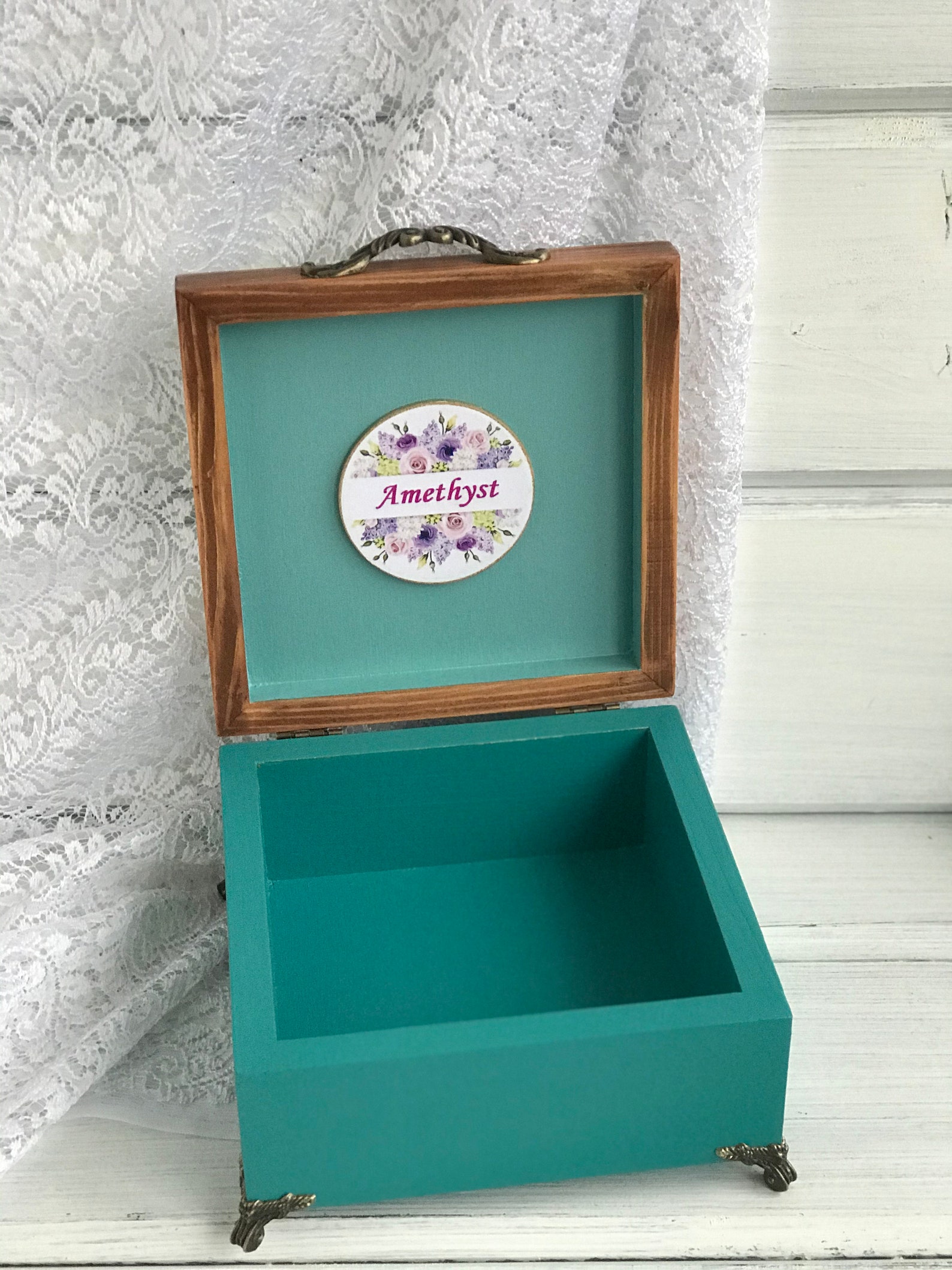 Peacock Jewelry Box Personalized Wooden Box Gift for Women Etsy