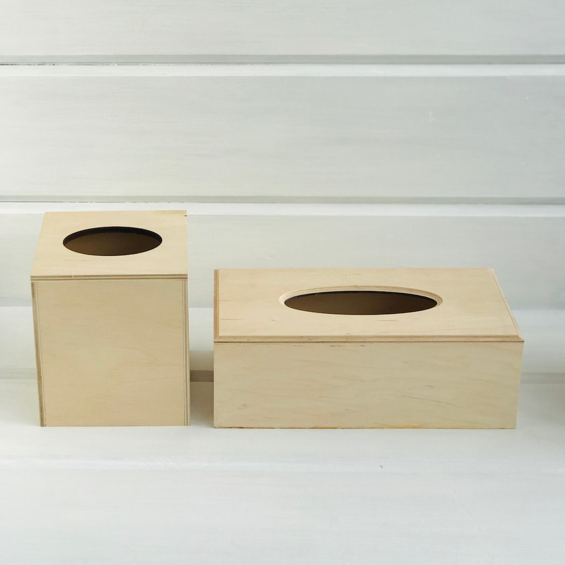 Unfinished wooden tissue box cover Rectangular tissue box Etsy