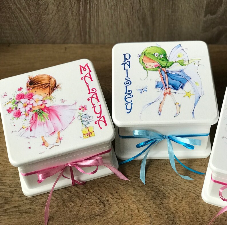 Personalized Girls Jewelry Box Baby Keepsake Box Christmas Etsy