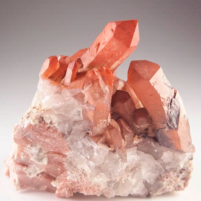 Orange River Quartz Crystal Cluster with Hematite Northern Etsy