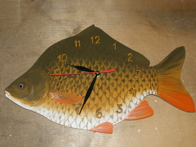 Carp Fish Wall Clock - Etsy