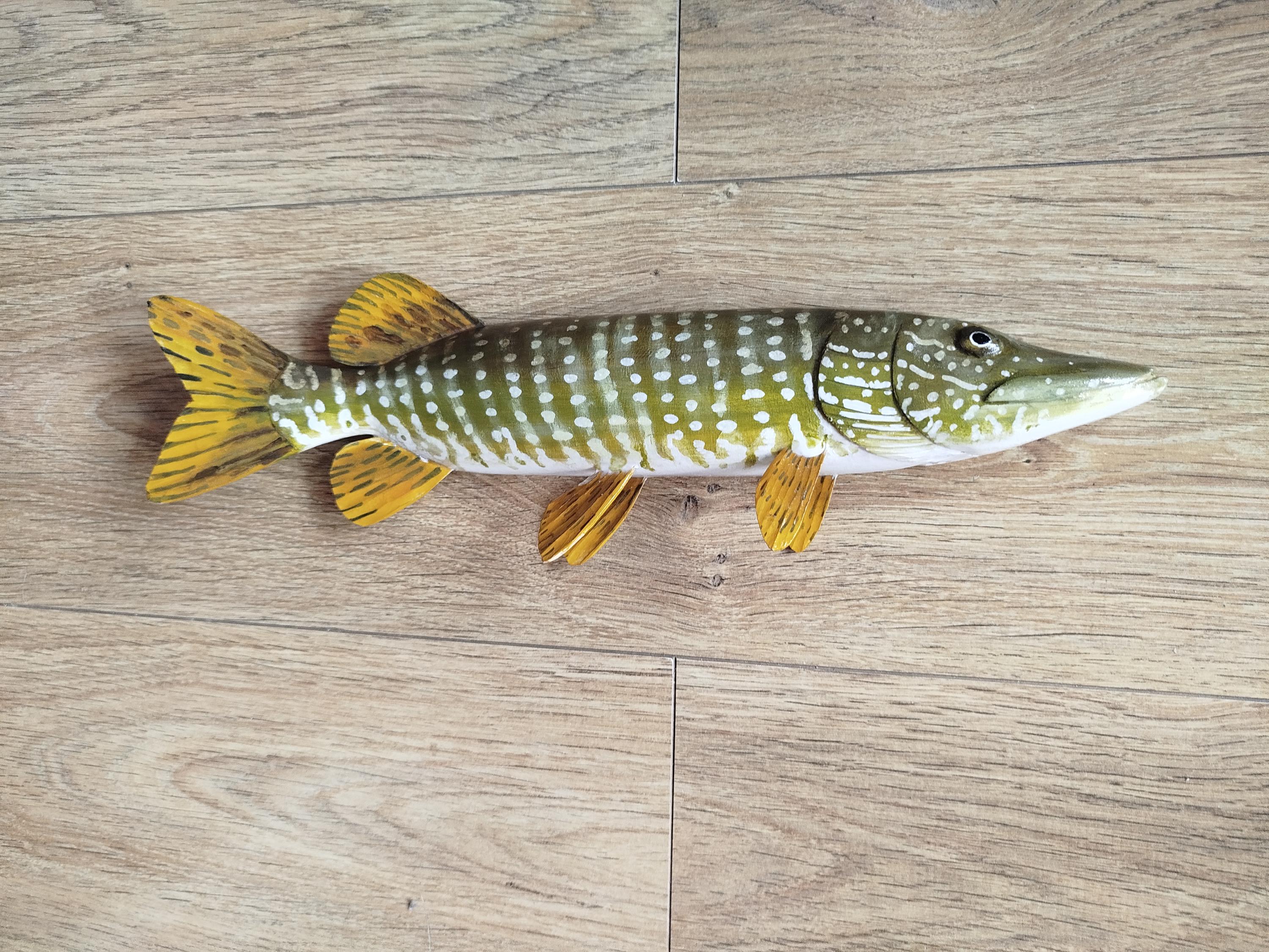 Northern Pike, Esox Lucius, Pike, 17-21 Inches 3D Wall Wooden Fish