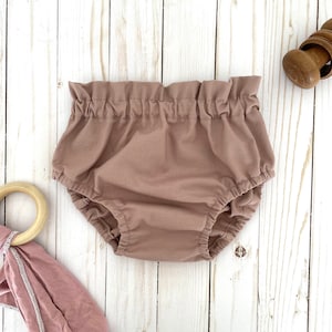 Dusty Mauve Baby Girl Diaper Cover | Toddler Bloomers | Baby girl Clothes | Newborn Going Home Outfit | Baby Shower Gift | Bummies, Shorts