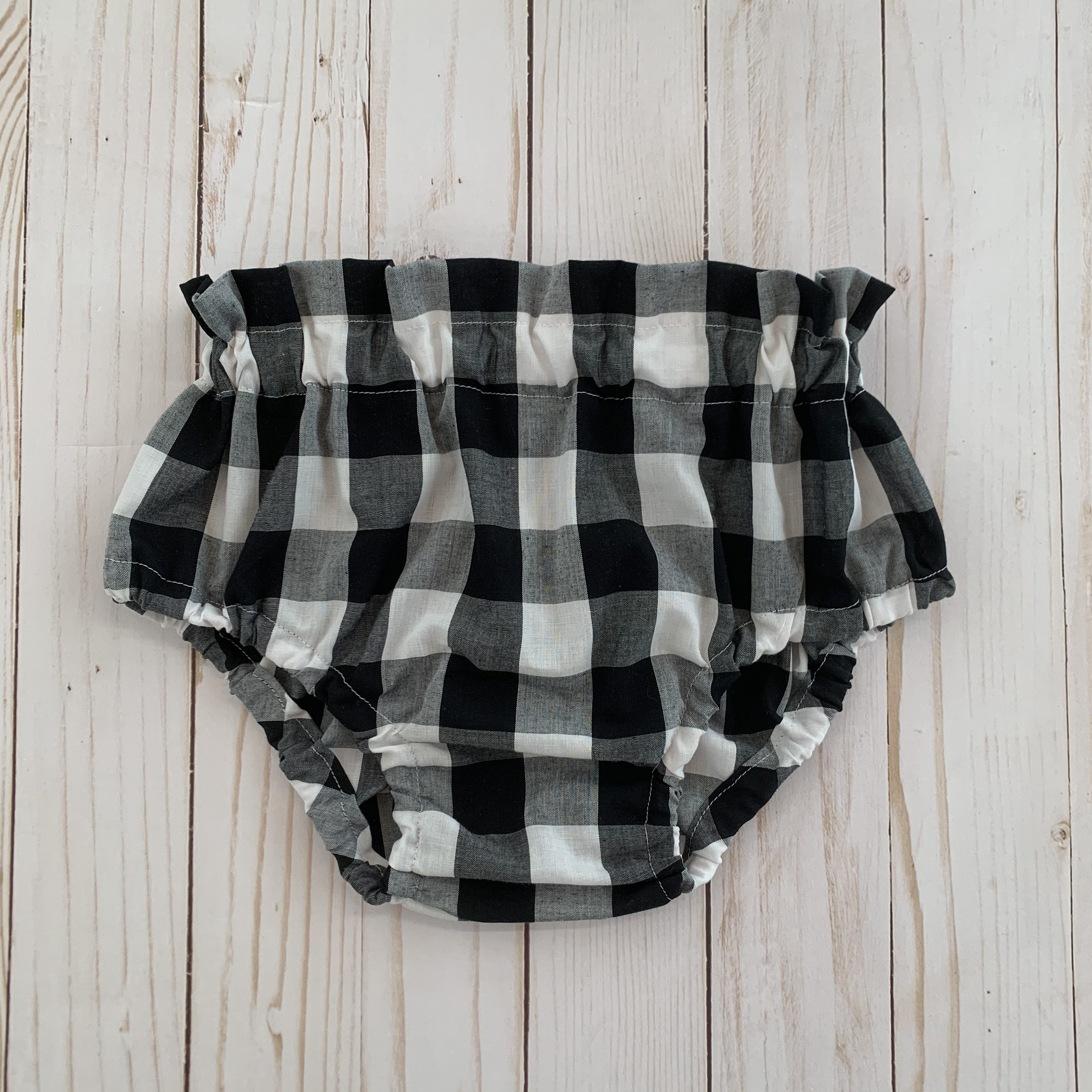 Bloomers in Black Gingham Ruffle Waist Baby Girl Bloomers Etsy