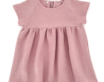 Blush Gauze Toddler Girls Dress