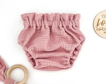 Blush Pink Gauze Bloomers | Baby Girl Clothes, Coming Home Outfit, First Birthday Outfit, Baby Shower Gift, Toddler Shorties
