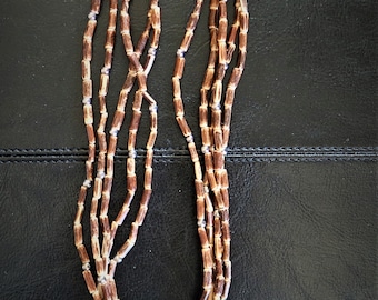Faux bamboe Schildpad kralen ketting en hanger trendy Tribal ~ Boho sieraden