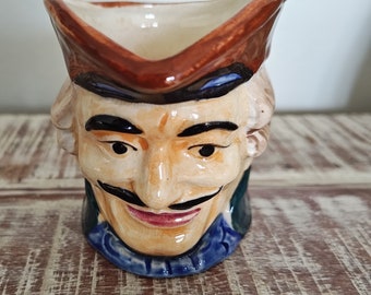 Vintage koloniale man Toby kan mok creamer made in Japan karaktermok