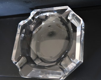 Vintage Faceted crystal ashtray