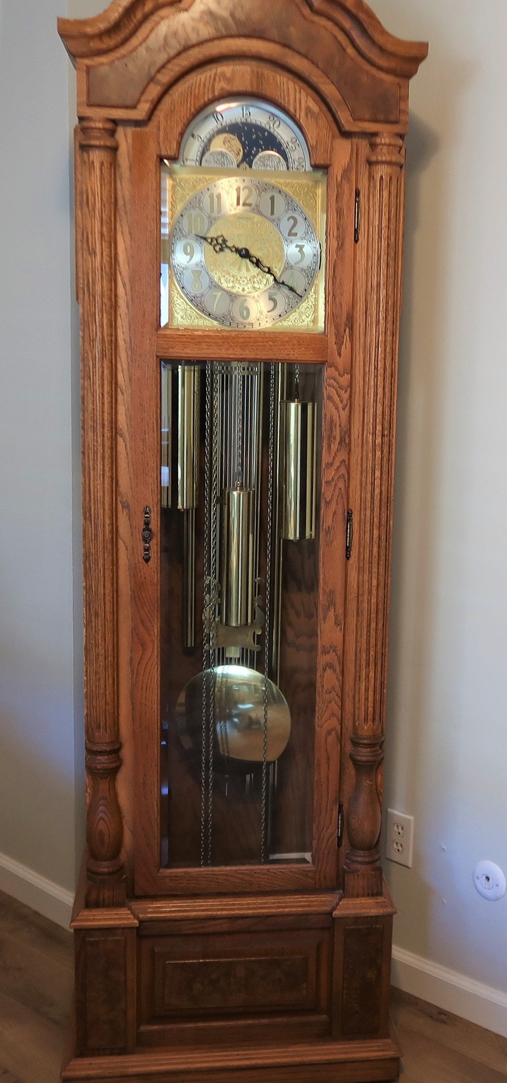 Emperor Clock Company Solid Oak Grandfather Clock Weight Etsy