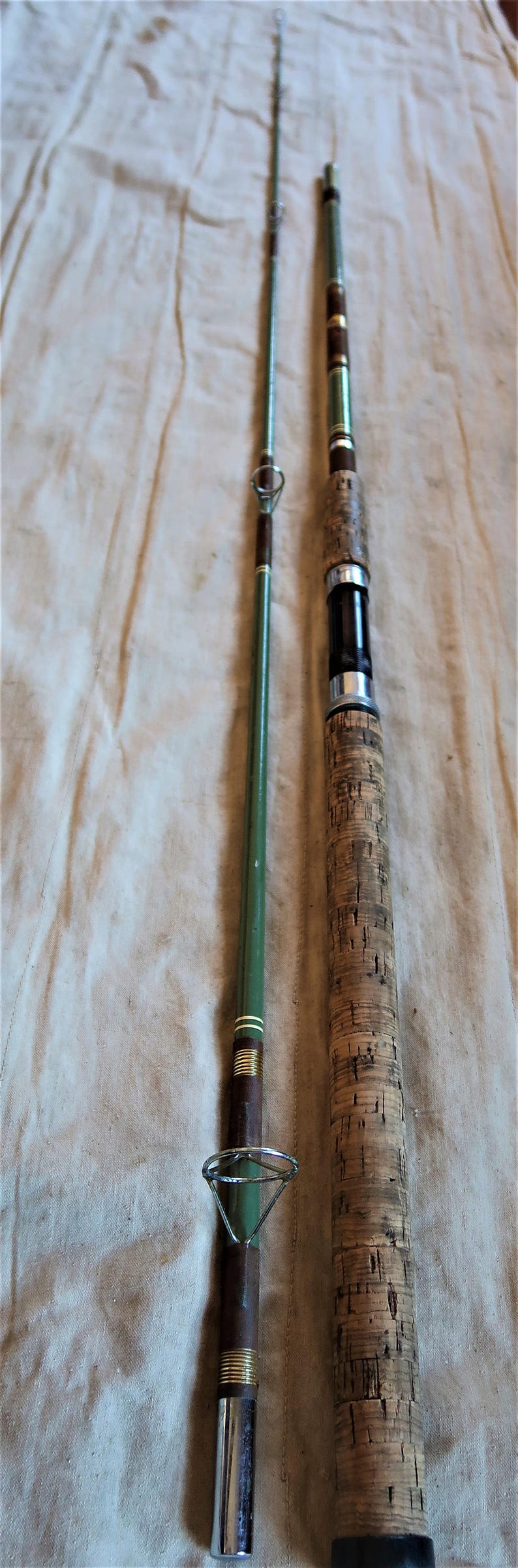 Vintage Western Hoegee Co Tuna King Fishing Rod Salt Water Rod 9 Foot Rod 2 Piece Fishing Rod