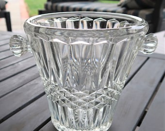 Vintage geslepen glazen ijsemmervaas FTD