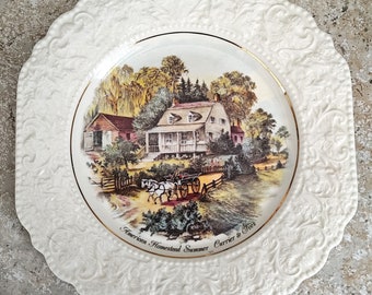 Lord Nelson Pottery~ American Homestead Summer~Currier & Ives Decorative Plate