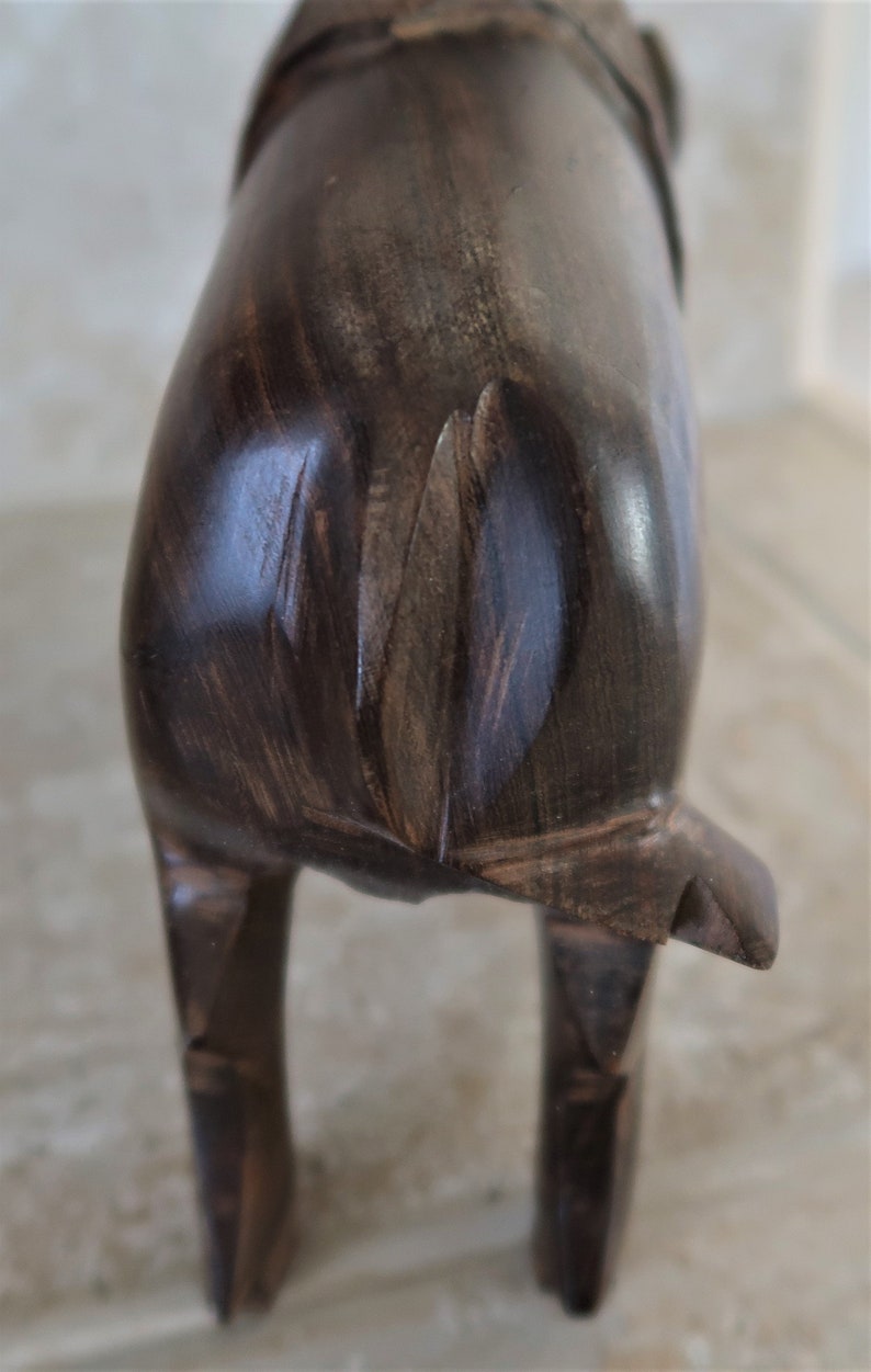 Vintage Ironwood Buffalo Statue/carving image 4
