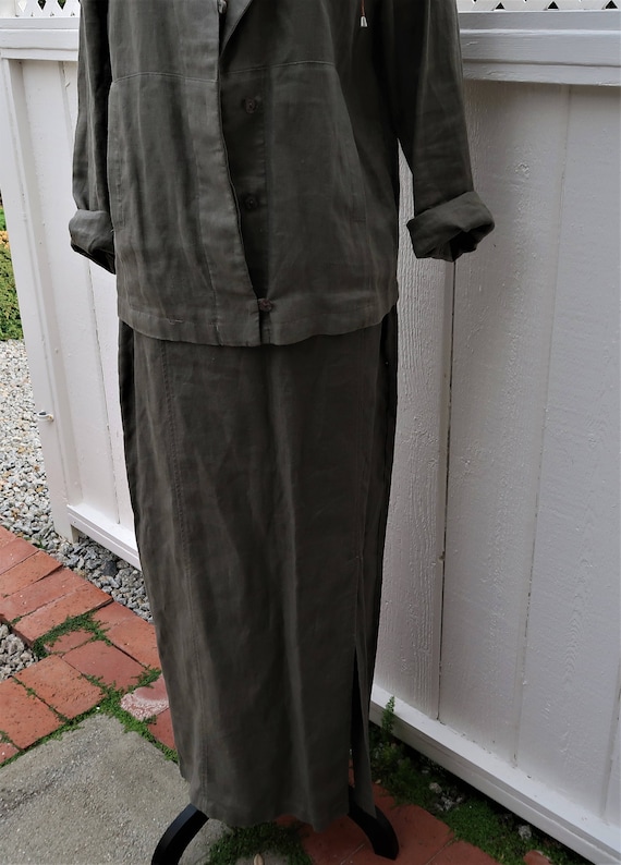 Vintage "Part Two" Brand 100% Linen Jacket and mat