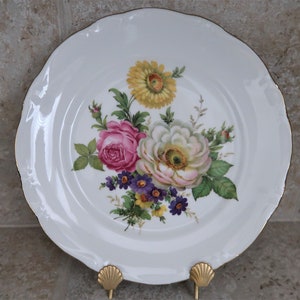 10” Floral Plate - Bayreuth- Fine Porcelain - Bavaria - Handwork - Bayreuth