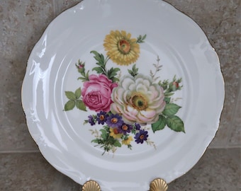 10” Floral Plate - Bayreuth- Fine Porcelain - Bavaria - Handwork - Bayreuth