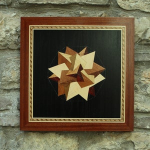 Wooden inlay, "Escher's geometric study"