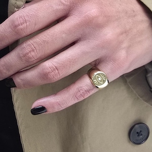 Evil Eye Ring: Delicate Spiritual Jewelry (14k Gold Plated)