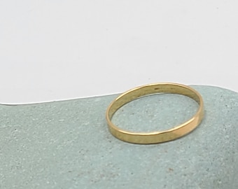 Flat Band Ring, Gold Filled 14k Ring, Stackable Ring, 2.25 mm Wide Ring, Dainty Ring, Delicate Ring, Isabella Celini, Minimalist Ring
