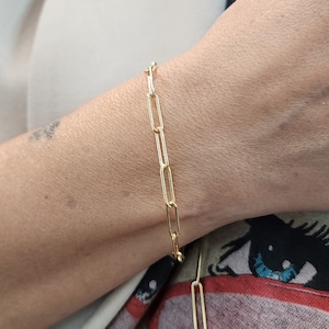Paper Clip Bracelet, Oval Link Chain, Layering Bracelet, Gold Filled Bracelet,  Isabella Celini, Dainty Necklace, Perfect Gift for Women