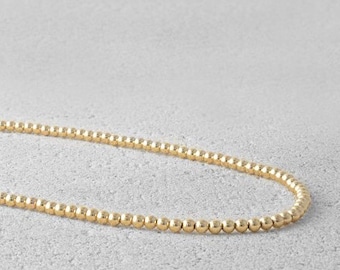 Gold Filled 3 mm Beaded Necklace, Layering Necklaces, Isabella Celini, Dainty Necklace, Braidsmaid Necklace, Perfect Gift