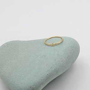 14k Gold Filled CELESTIAL STAR RING, Minimalist Style Thin Band Simple Stackable Ring Jewelry Gift for Her