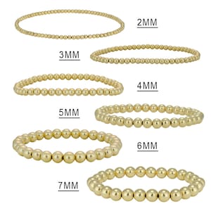 Gold Filled 6 mm Beaded Bracelet, Layer Bracelets, Stackable Bracelets, Gift for Her, Isabella Celini image 9