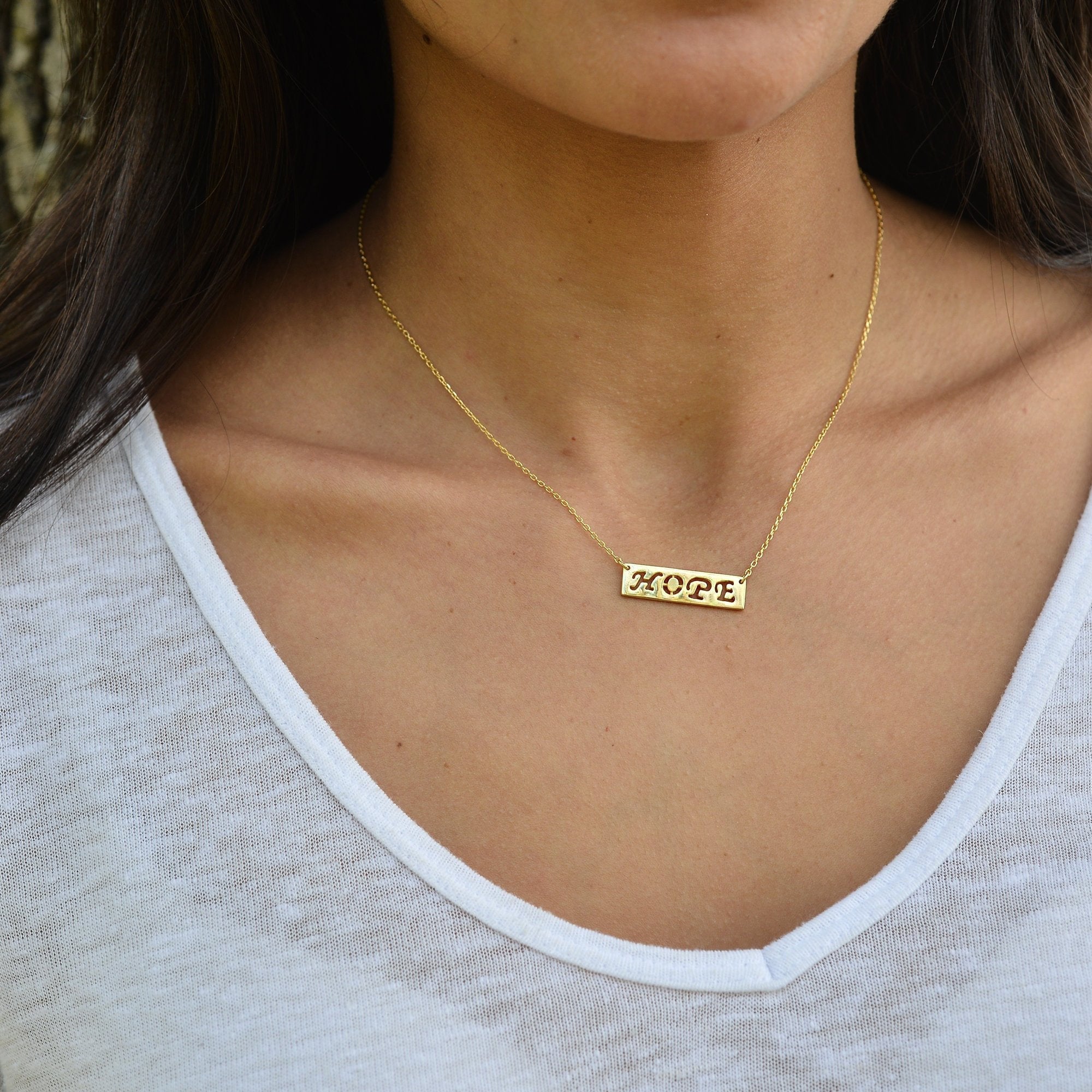Sterling Silver Hope Necklace Etsy Australia