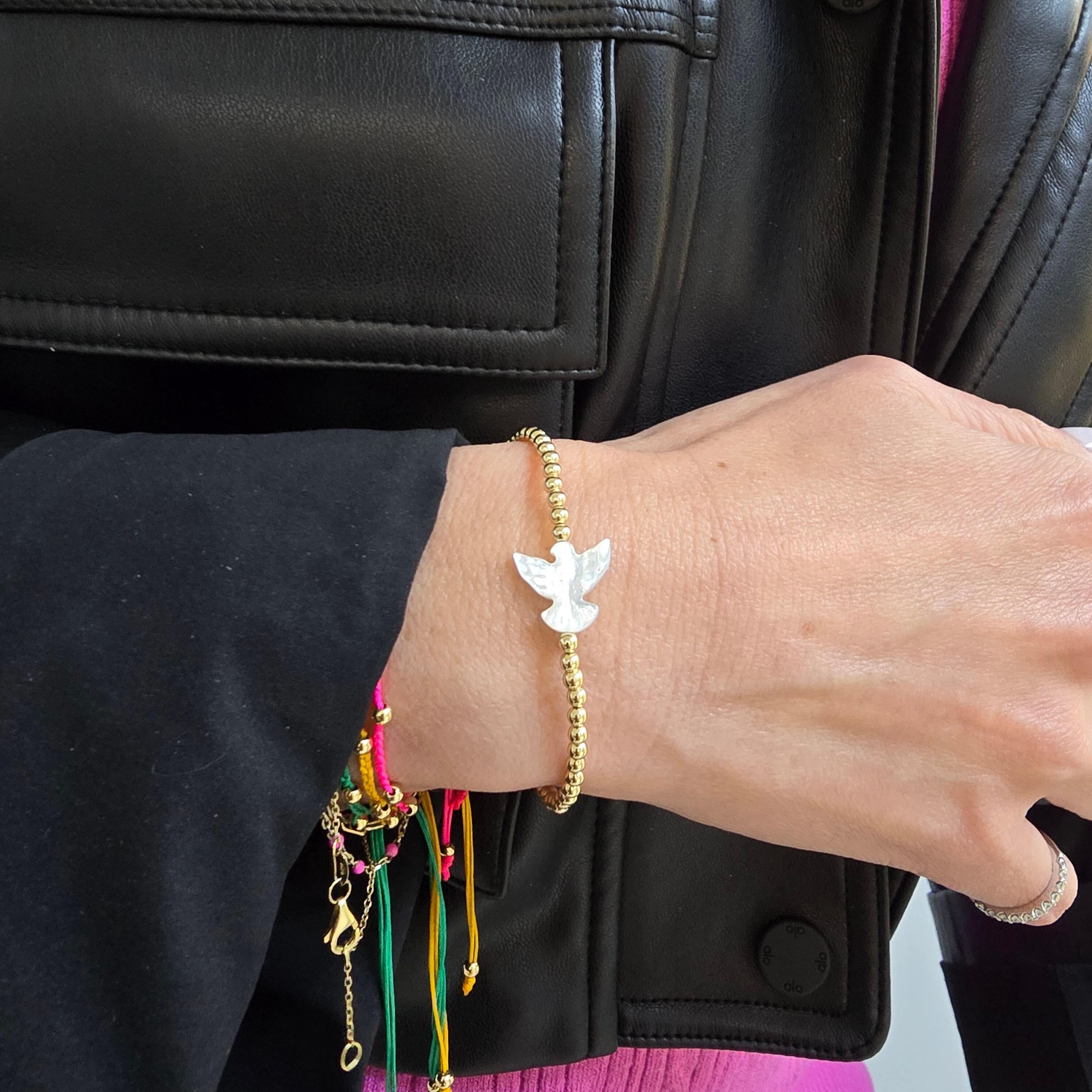 Love Birds Flying Dove Charm Bead - Fits Pandora, Chamilia & Other Snake Chain Bracelets - View #4