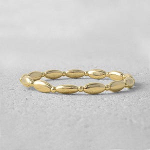 Non Tarnish Gold Filled Beaded Bracelet - Handmade by Isabella Celini with 3 mm and 10x4 mm Beads