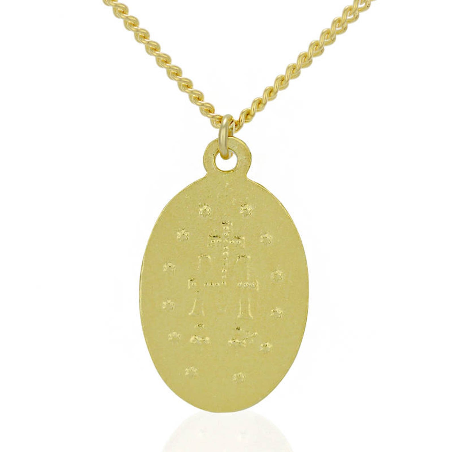 Virgin Maria Charm Necklace Religious Charm Necklace Etsy