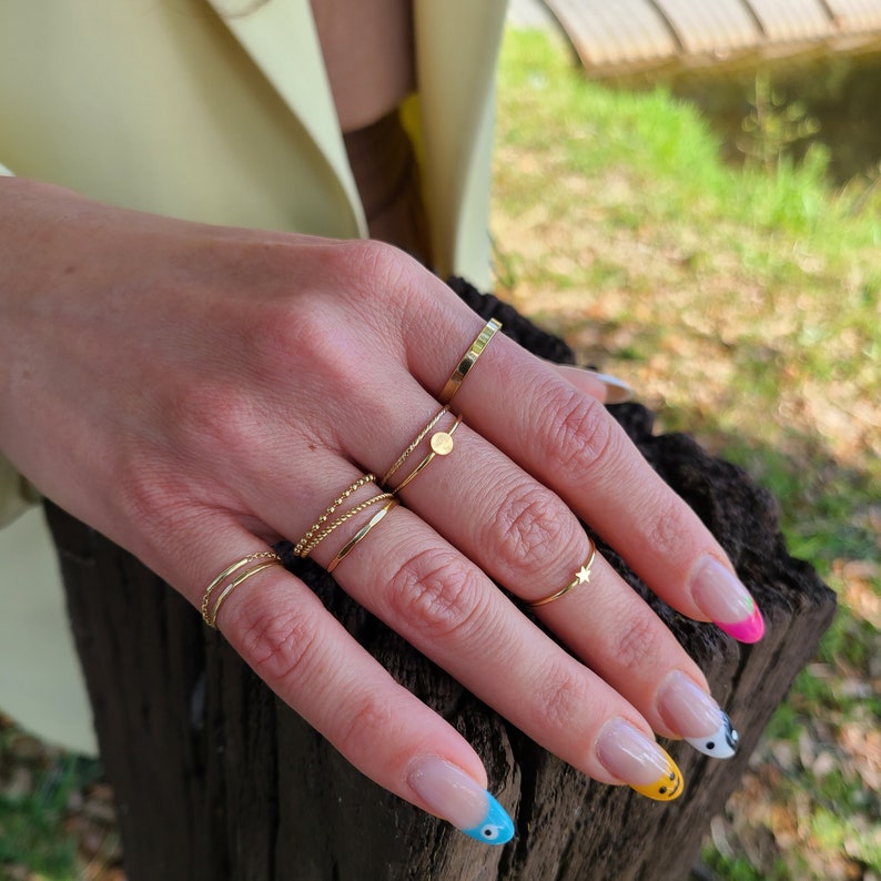 Star Ring, Gold Filled 14k Ring, Stackable Ring, Celestial Ring, Dainty Ring, Delicate Ring, Isabella Celini, Minimalist Ring image 2