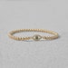 Gold Filled Beaded Evil Eye Bracelet, Isabella Celini, Gold Filled Beads, Stretch Stacking Bracelet, Boho Chic, Gift for Women 