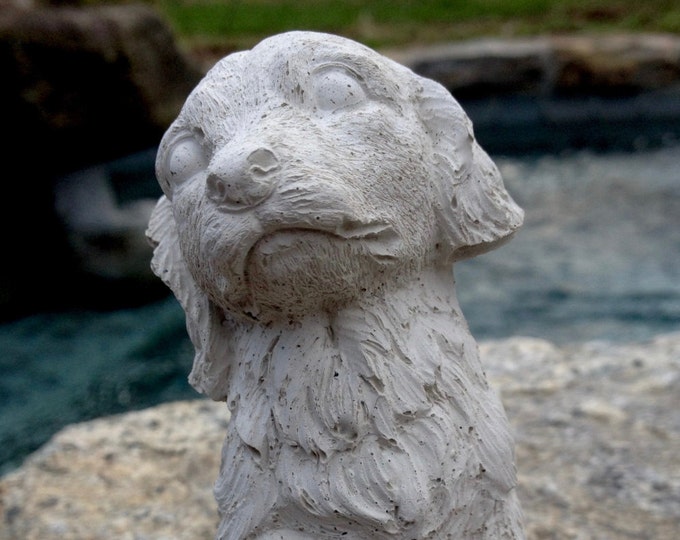 Concrete Dachshund Statue Dog Garden Statues Concrete Garden Etsy