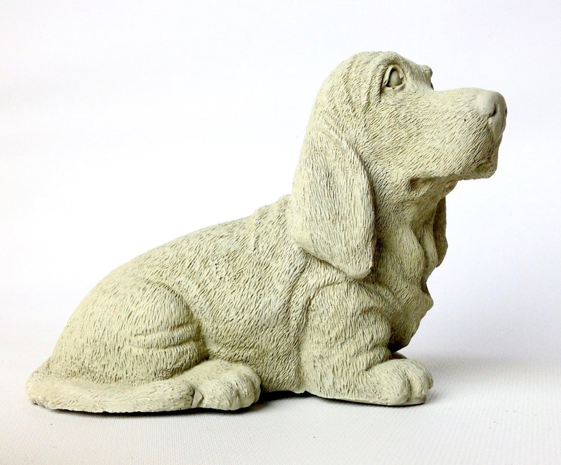Concrete Basset hound dog statue Concrete Beagle Statue Dog Etsy
