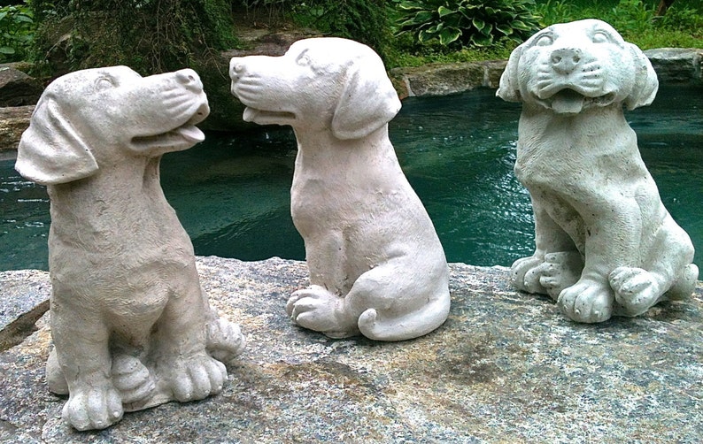 Concrete Dog Statue Concrete Garden/Home Decor Concrete Etsy