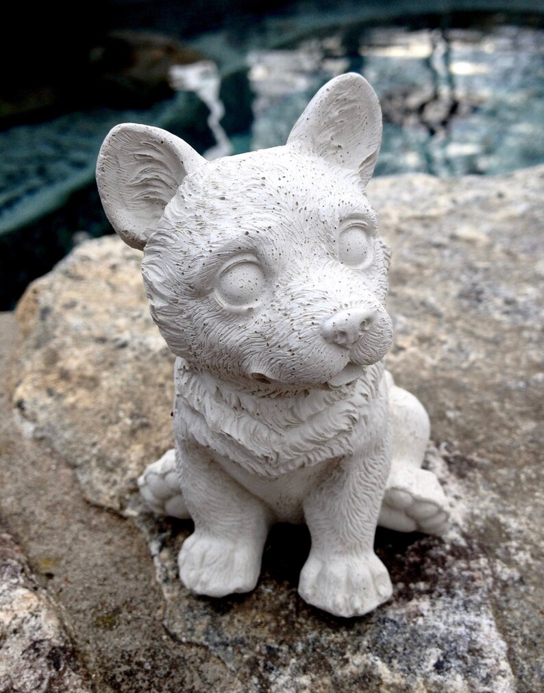 corgi dog statue